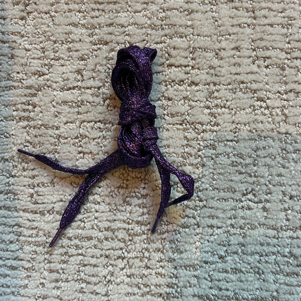 Sparkly purple Golden Goose shoe laces